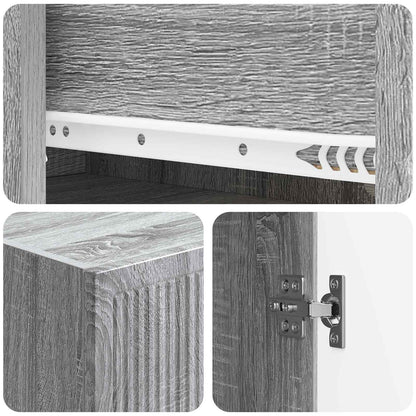 Cabinet Set 2 pcs 33 x 34.5 x 90 cm Engineered Wood