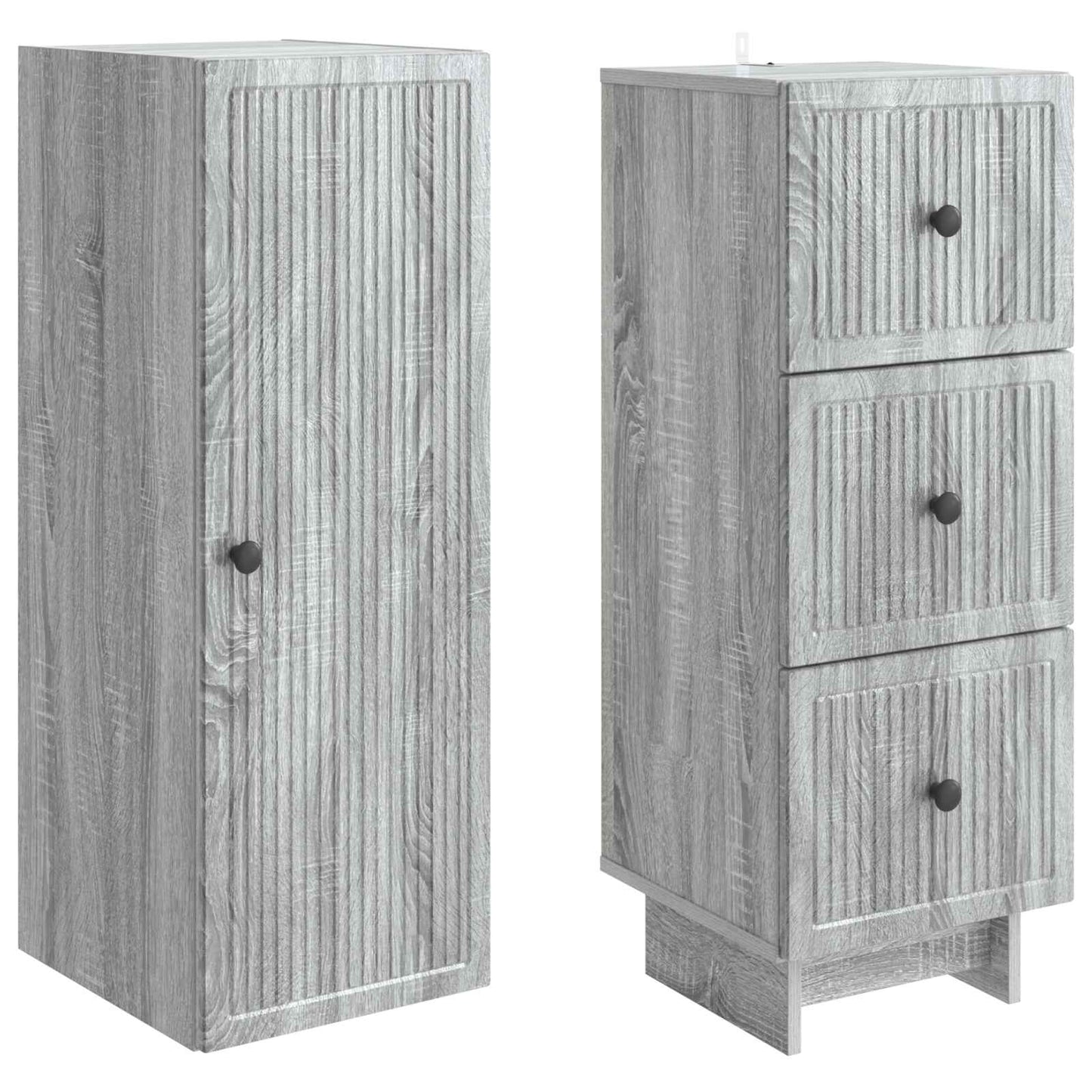 Cabinet Set 2 pcs 33 x 34.5 x 90 cm Engineered Wood