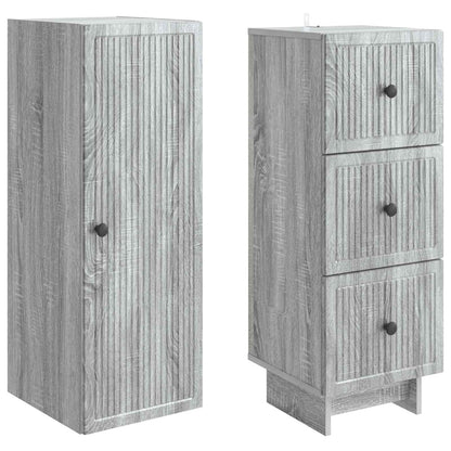 Cabinet Set 2 pcs 33 x 34.5 x 90 cm Engineered Wood