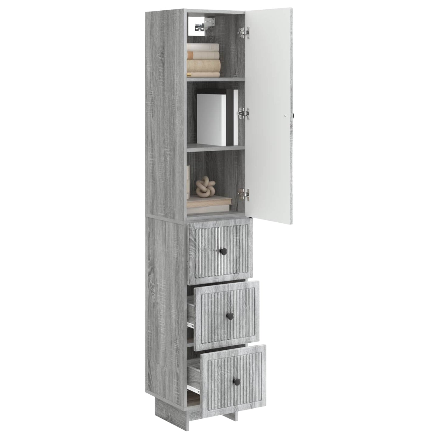 Cabinet Set 2 pcs 33 x 34.5 x 90 cm Engineered Wood