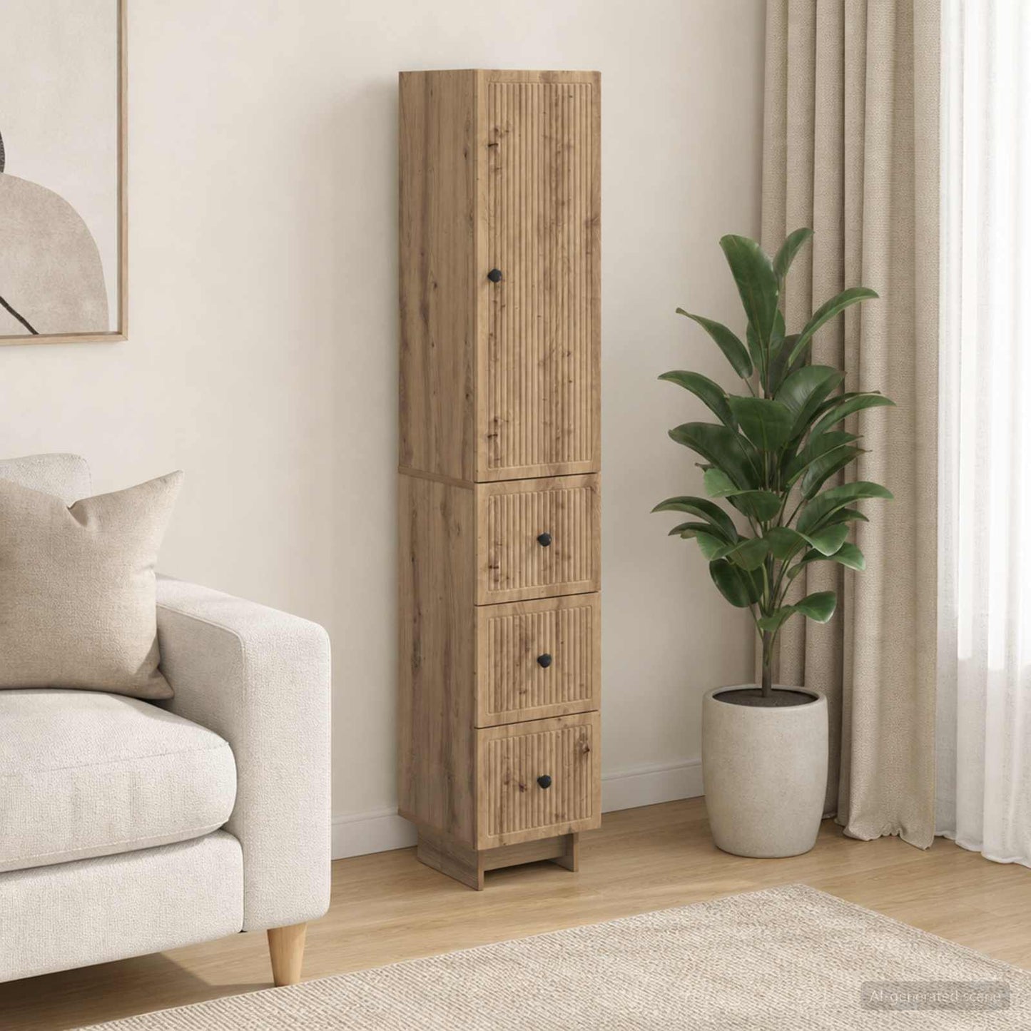 Cabinet Set 2 pcs 33 x 34.5 x 90 cm Engineered Wood