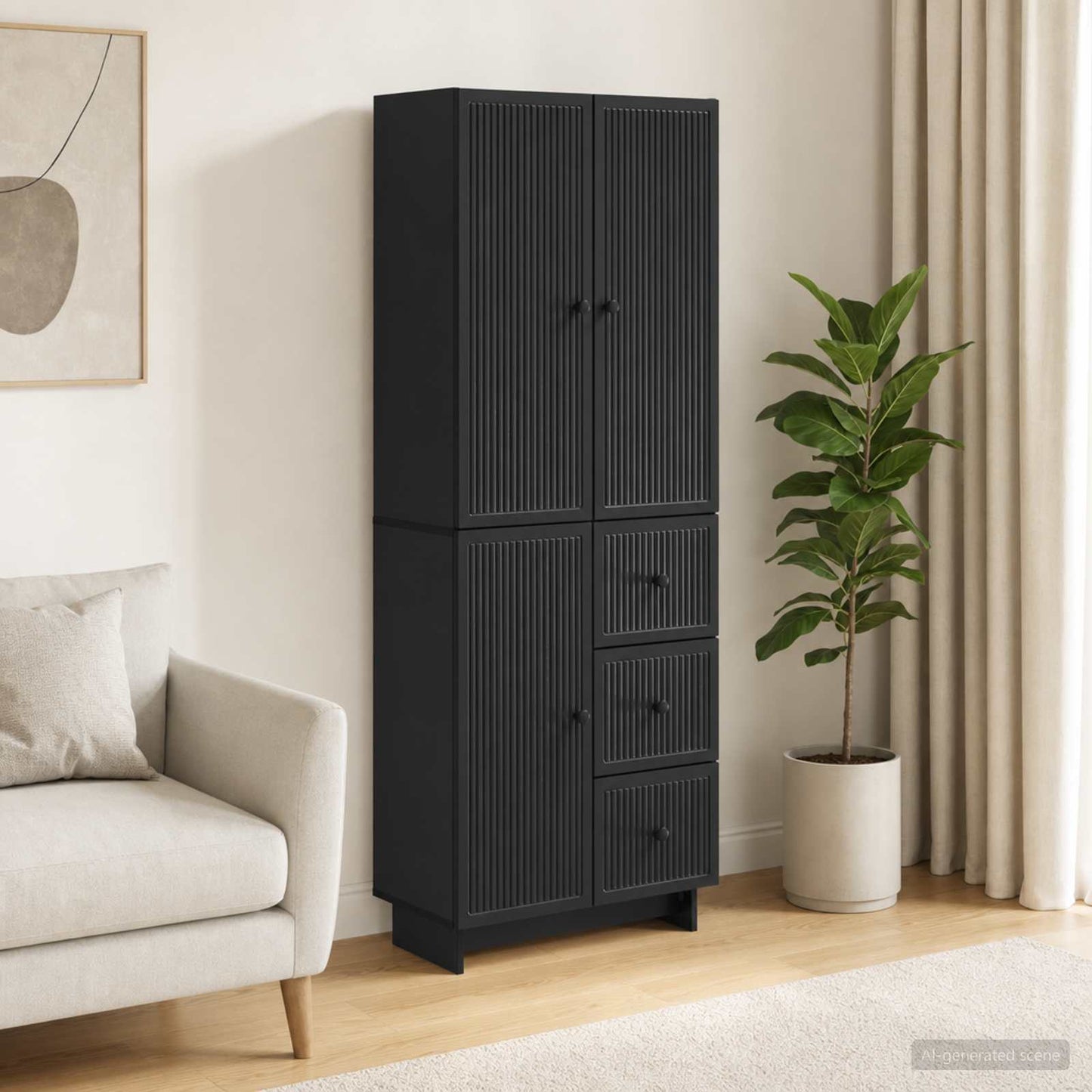 Cabinet Set 2 pcs 66 x 34.5 x 90 cm Engineered Wood