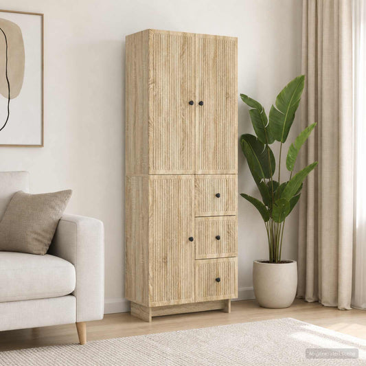 Cabinet Set 2 pcs 66 x 34.5 x 90 cm Engineered Wood