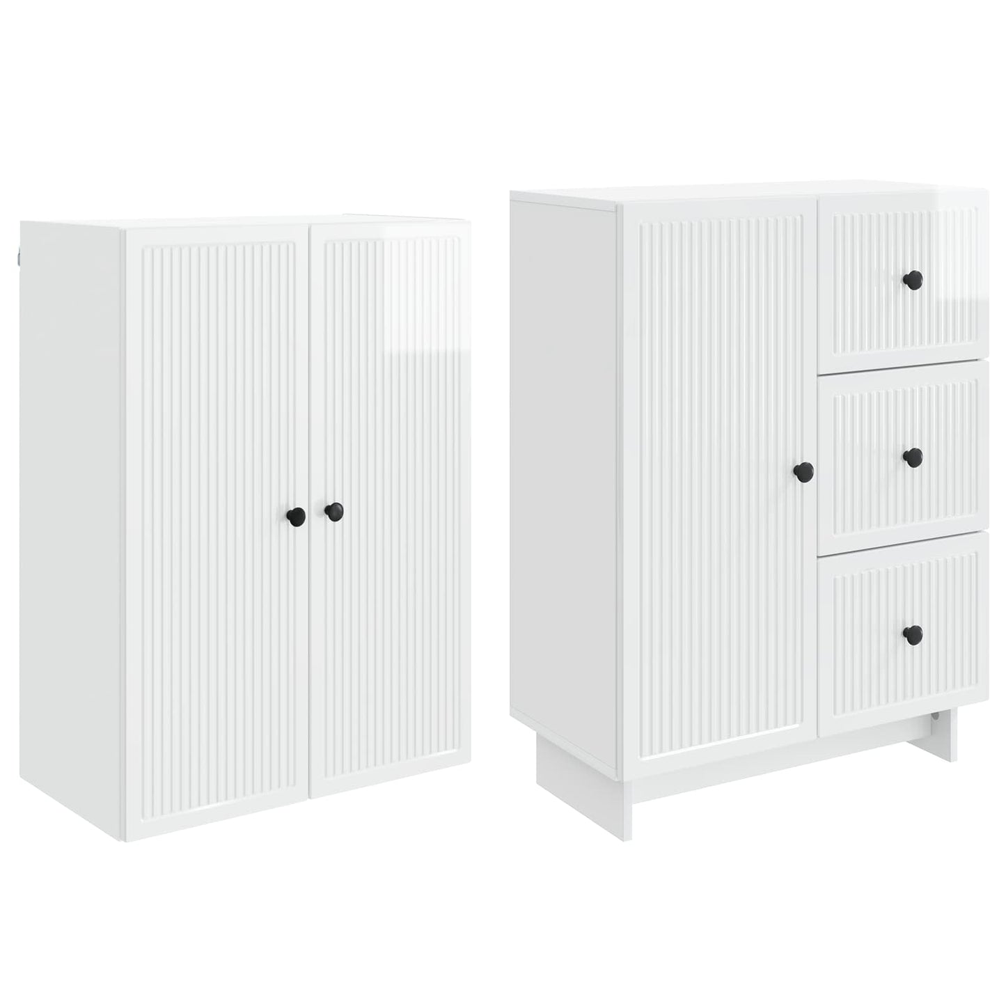 Cabinet Set 2 pcs 66 x 34.5 x 90 cm Engineered Wood