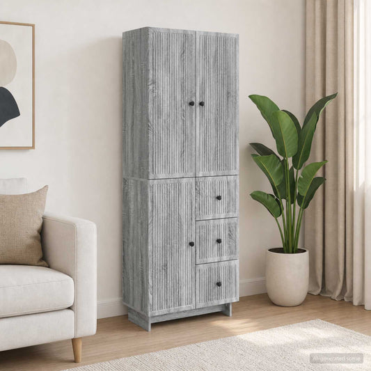 Cabinet Set 2 pcs 66 x 34.5 x 90 cm Engineered Wood