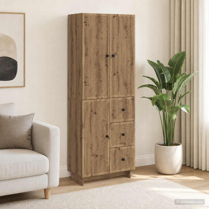 Cabinet Set 2 pcs 66 x 34.5 x 90 cm Engineered Wood