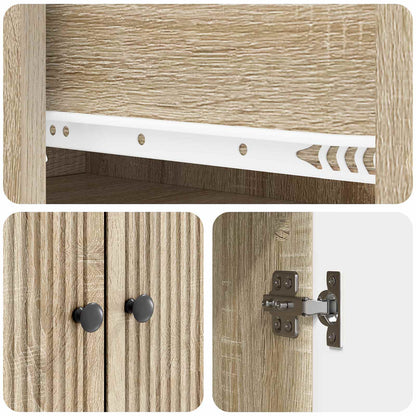 Cabinet Set 2 pcs 66 x 34.5 x 90 cm Engineered Wood