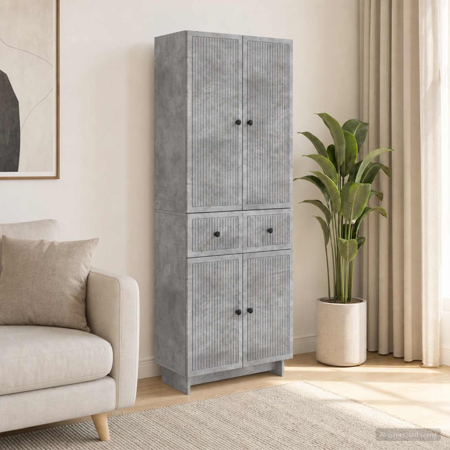 Cabinet Set 2 pcs Engineered Wood