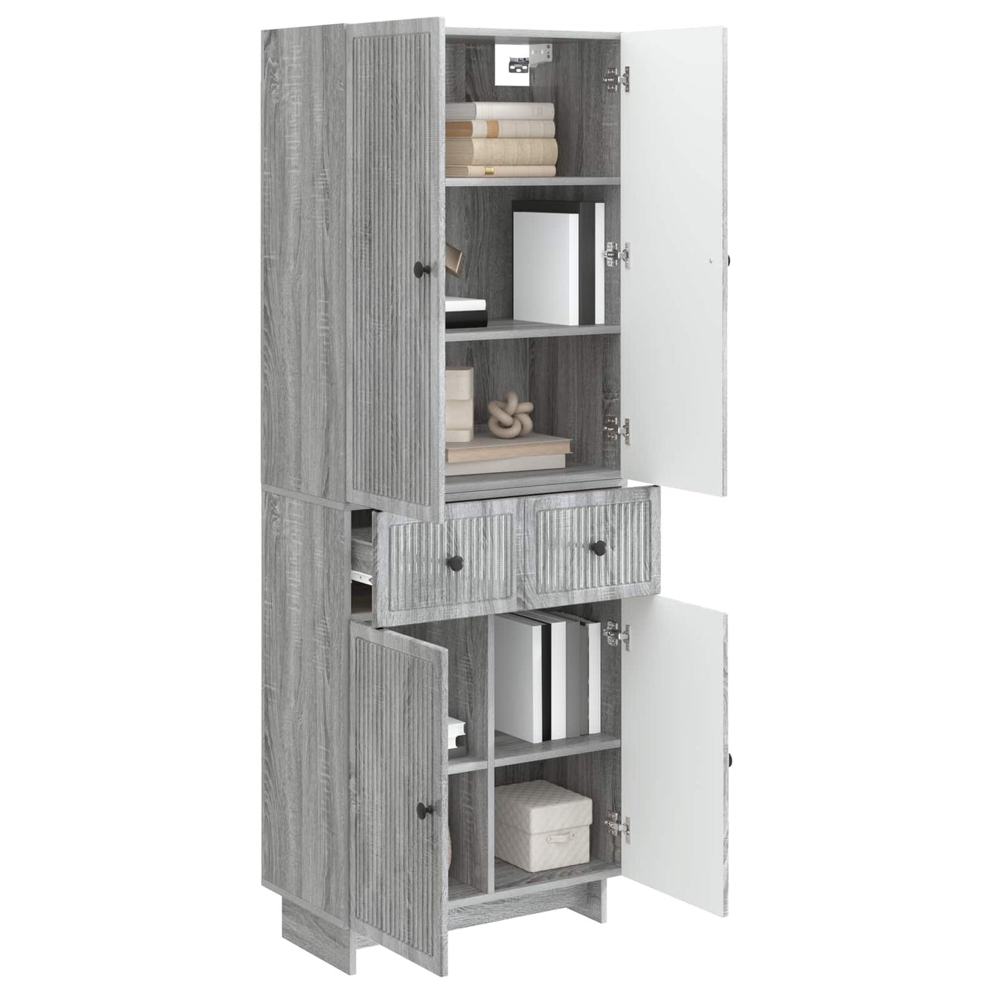 Cabinet Set 2 pcs 66 x 34.5 x 90 cm Engineered Wood