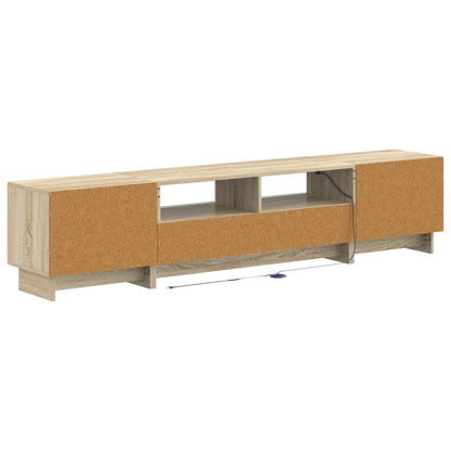 5 Piece LED TV Cabinet Sonoma Oak Engineered Wood