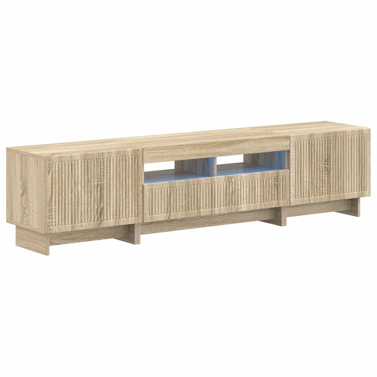 5 Piece LED TV Cabinet Sonoma Oak Engineered Wood