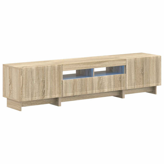 5 Piece LED TV Cabinet Sonoma Oak Engineered Wood