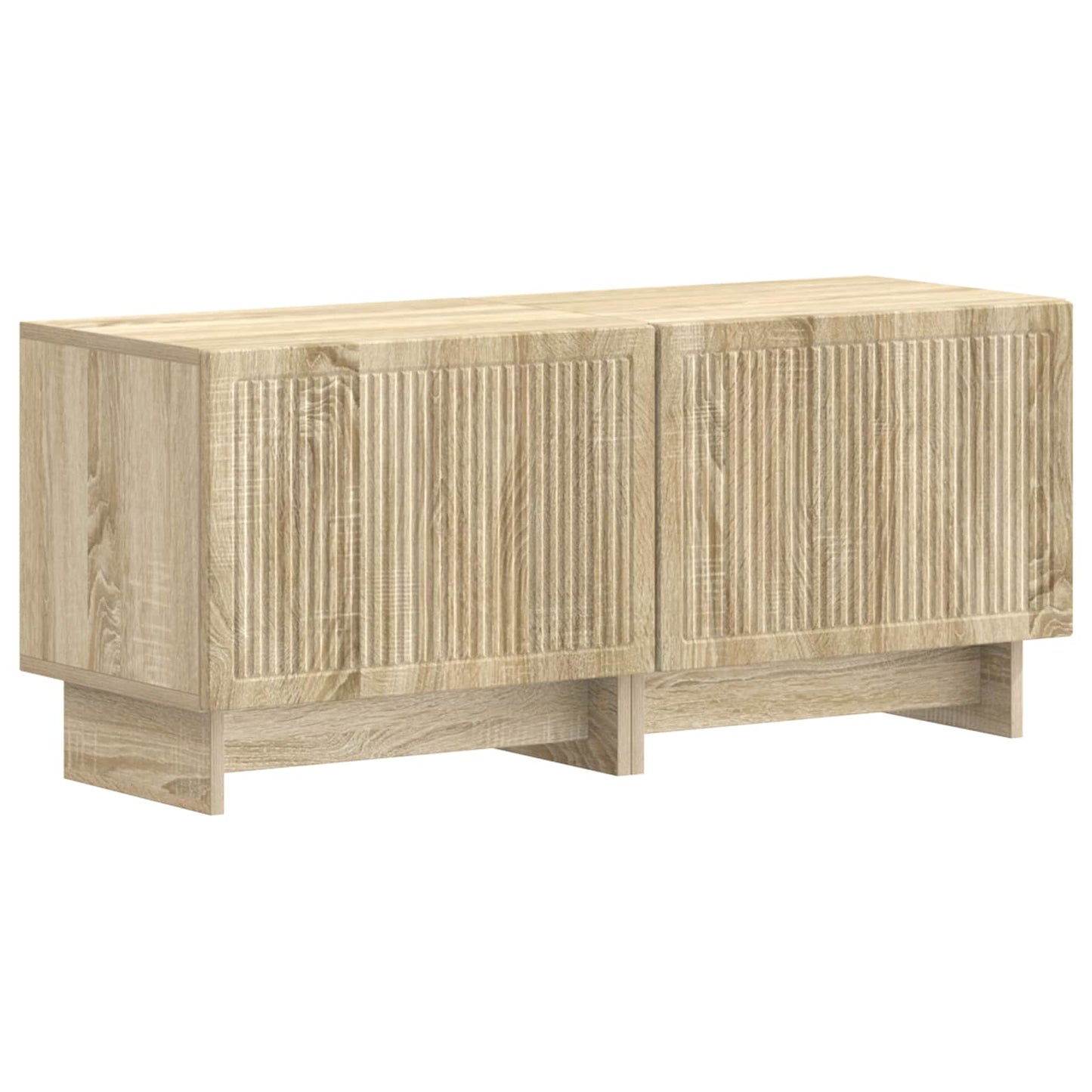5 Piece LED TV Cabinet Sonoma Oak Engineered Wood