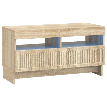 5 Piece LED TV Cabinet Sonoma Oak Engineered Wood
