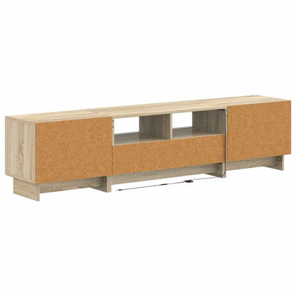 5 Piece LED TV Cabinet Sonoma Oak Engineered Wood