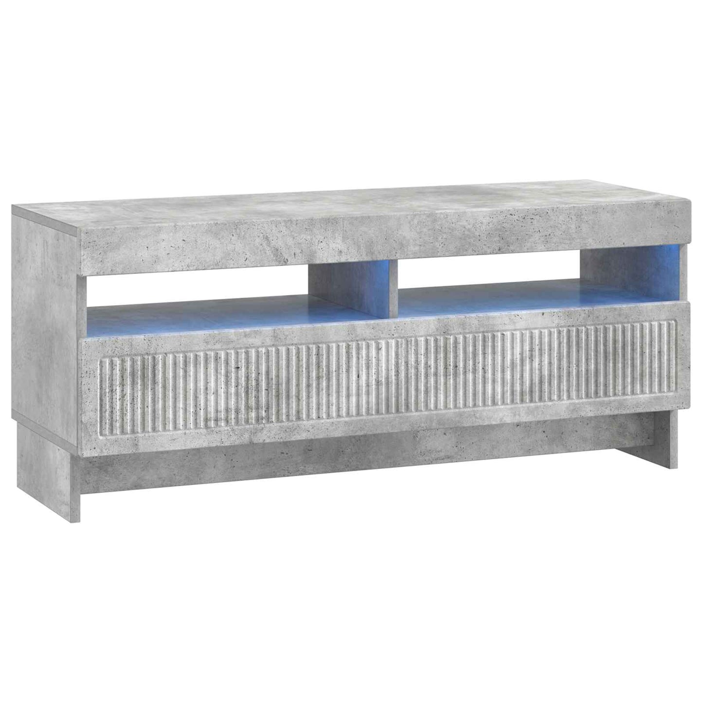 5 Piece LED TV Cabinet Concrete Grey Engineered Wood