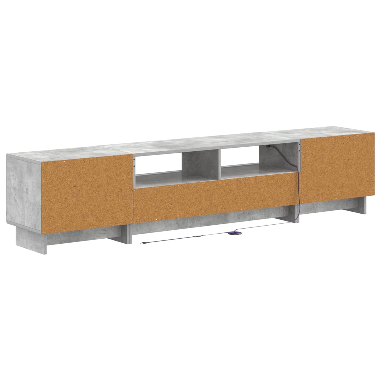 5 Piece LED TV Cabinet Concrete Grey Engineered Wood