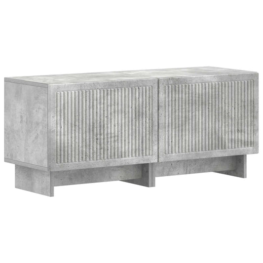 5 Piece LED TV Cabinet Concrete Grey Engineered Wood