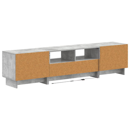 5 Piece LED TV Cabinet Concrete Grey Engineered Wood