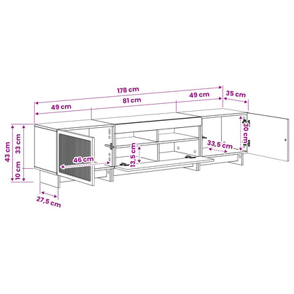 5 Piece LED TV Cabinet High Gloss White Engineered Wood