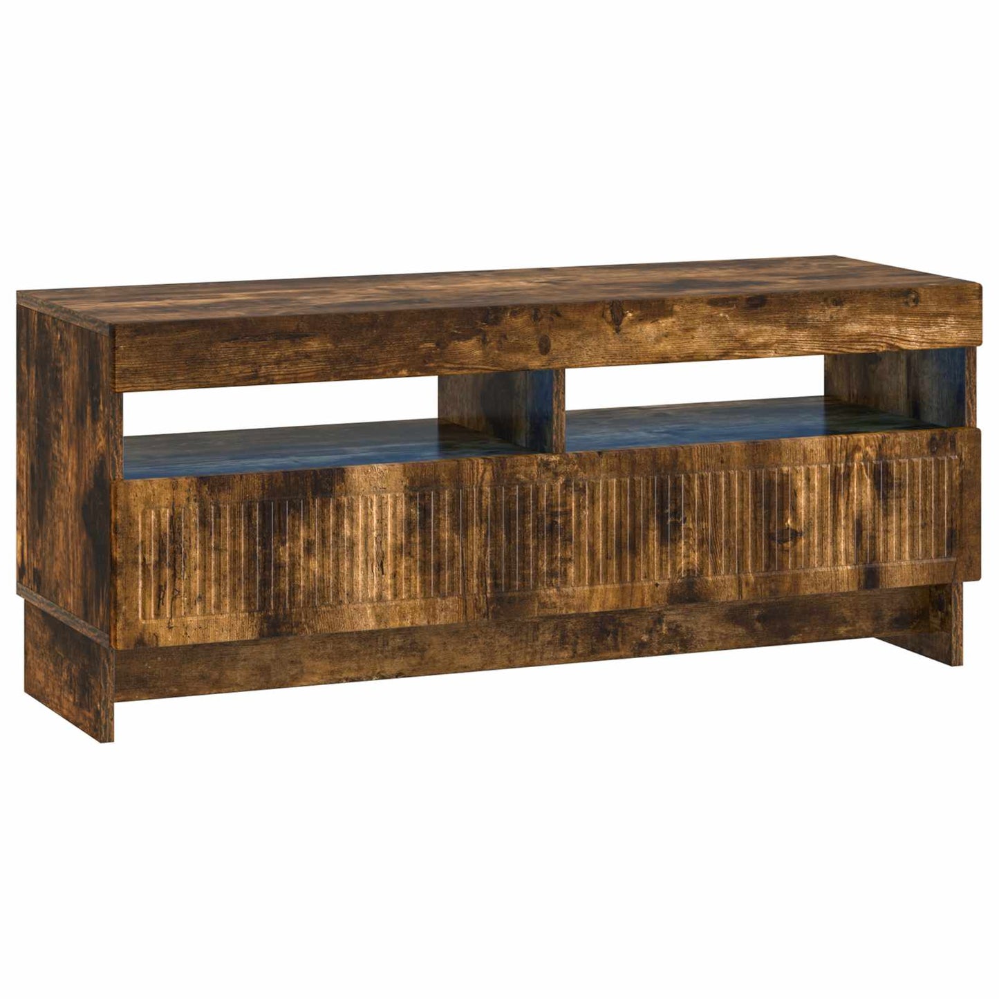 5 Piece LED TV Cabinet Smoked Oak Engineered Wood