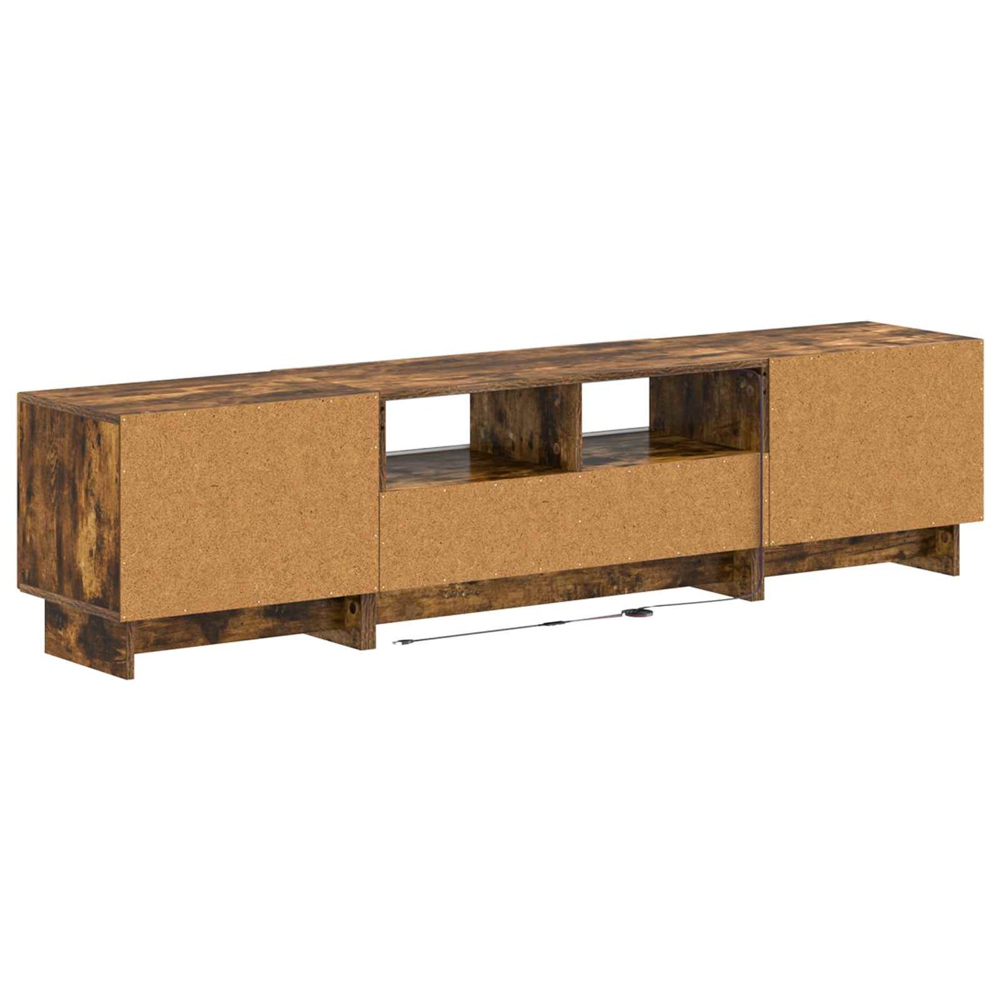 5 Piece LED TV Cabinet Smoked Oak Engineered Wood