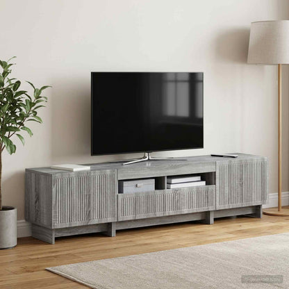 5 Piece LED TV Cabinet Grey Sonoma Engineered Wood