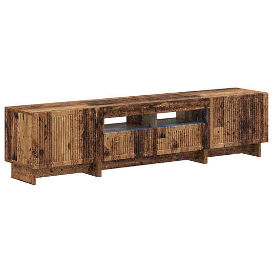 3 Piece LED TV Cabinet EDE Old Wood Engineered Wood