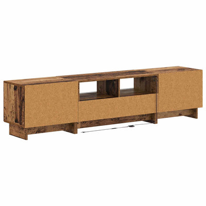 5 Piece LED TV Cabinet Old Wood Engineered Wood