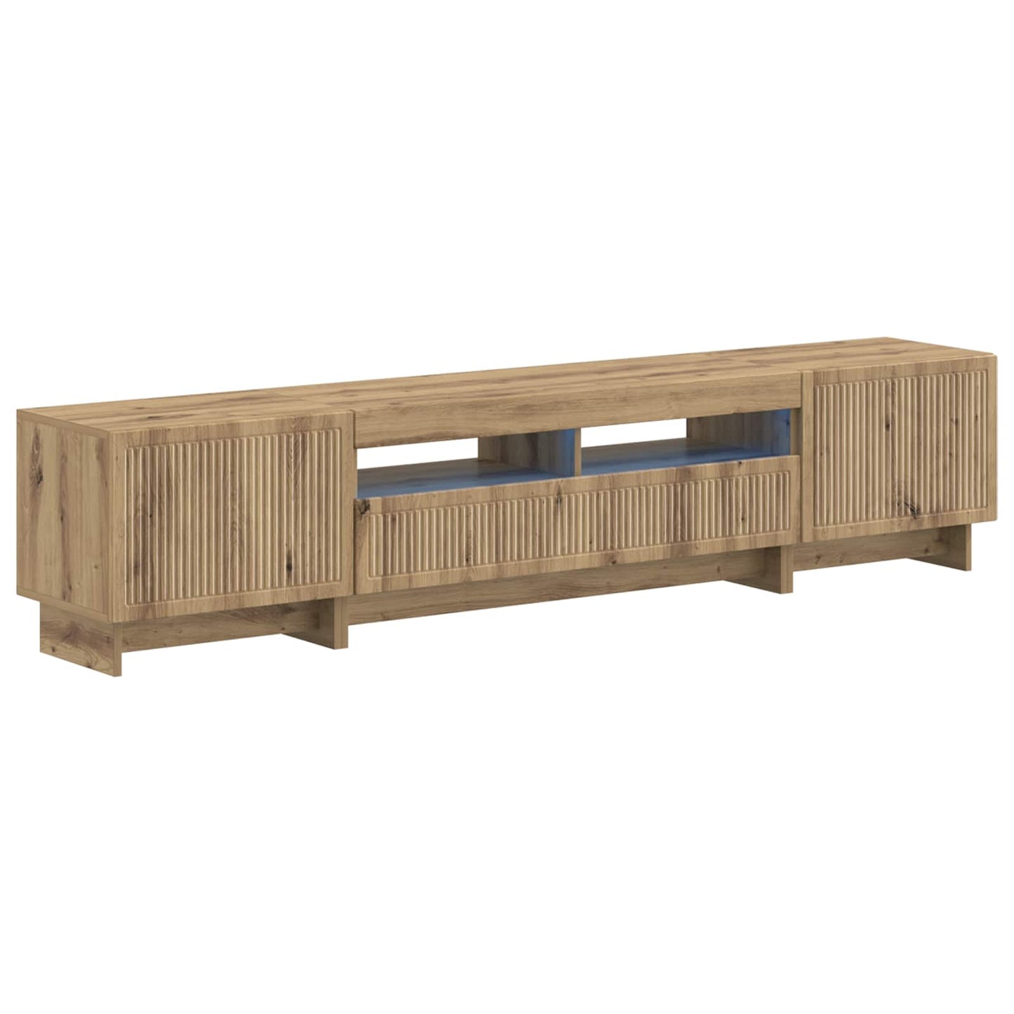 5 Piece LED TV Cabinet Artisan Oak Engineered Wood