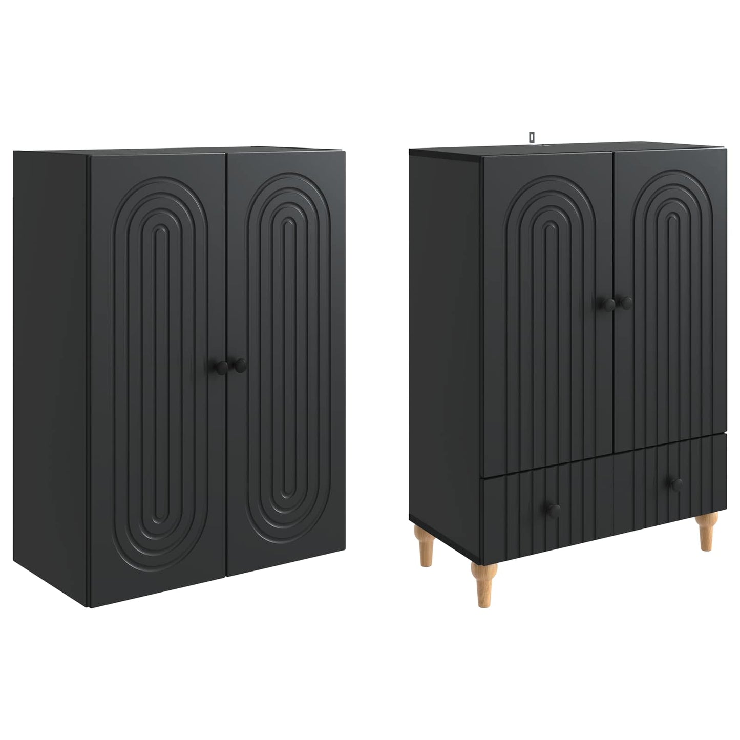 Cabinet Set 2 pcs Engineered Wood