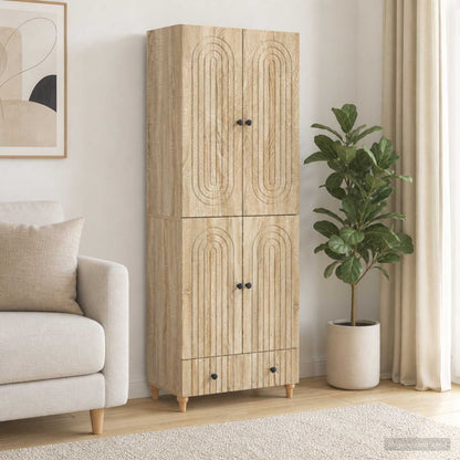Cabinet Set 2 pcs Engineered Wood