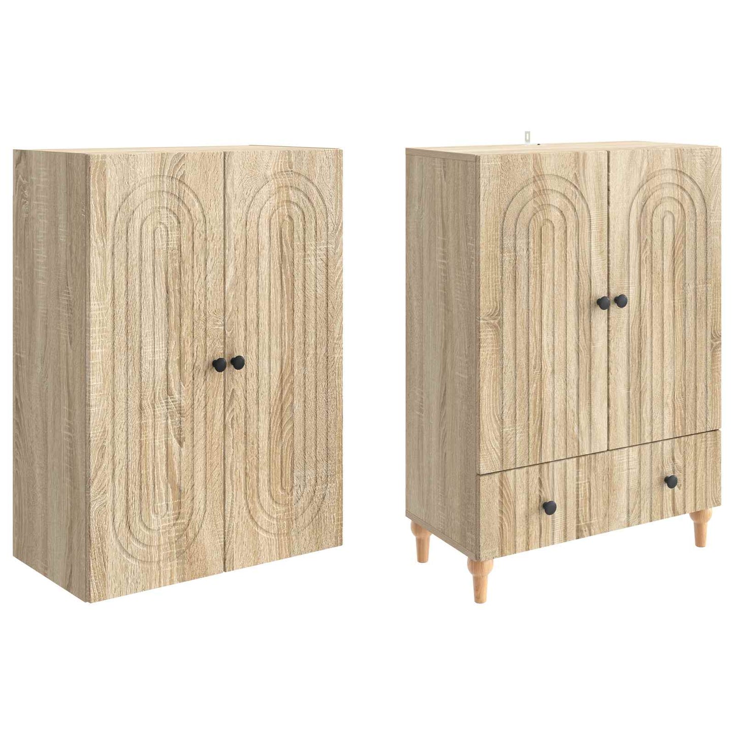Cabinet Set 2 pcs Engineered Wood
