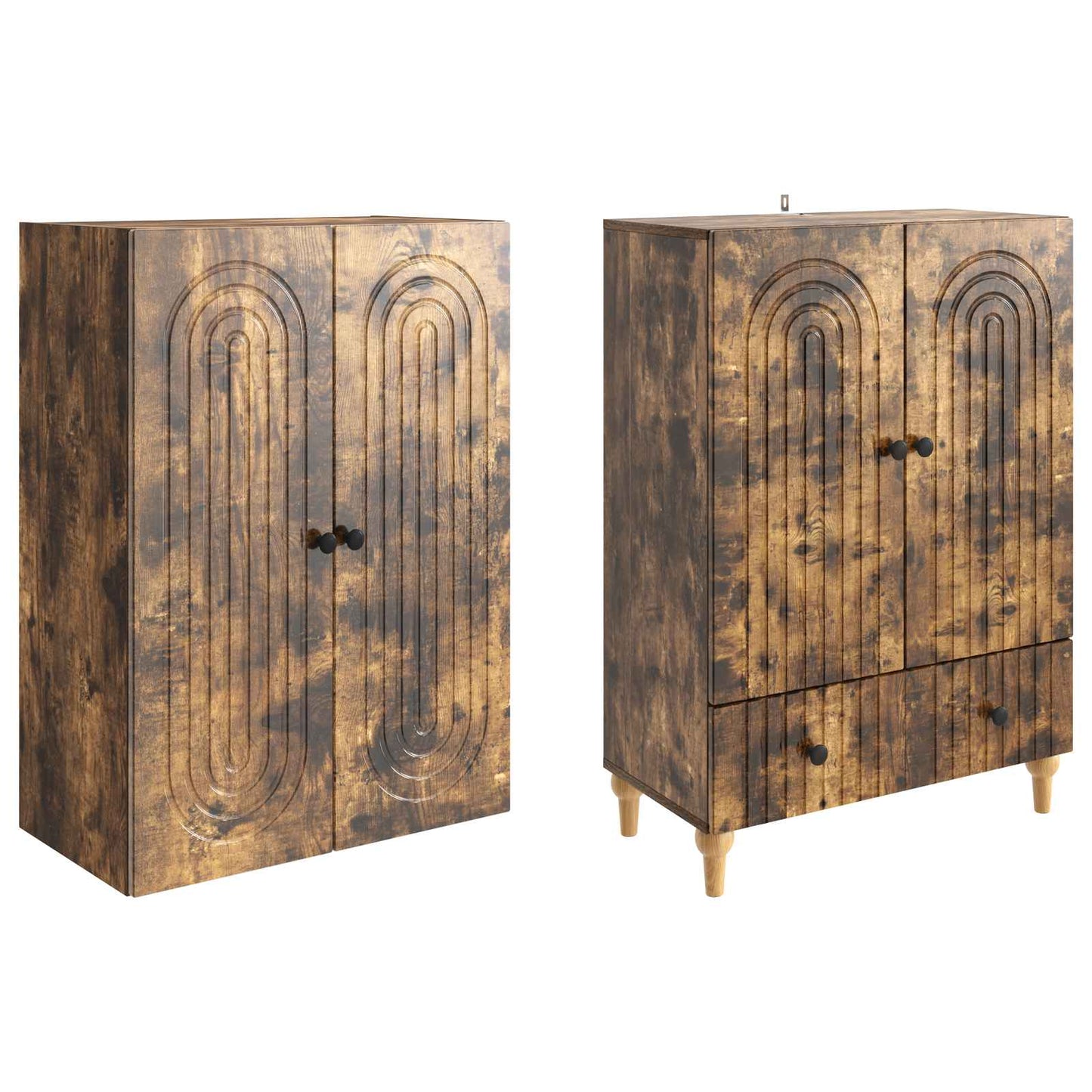 Cabinet Set 2 pcs Engineered Wood