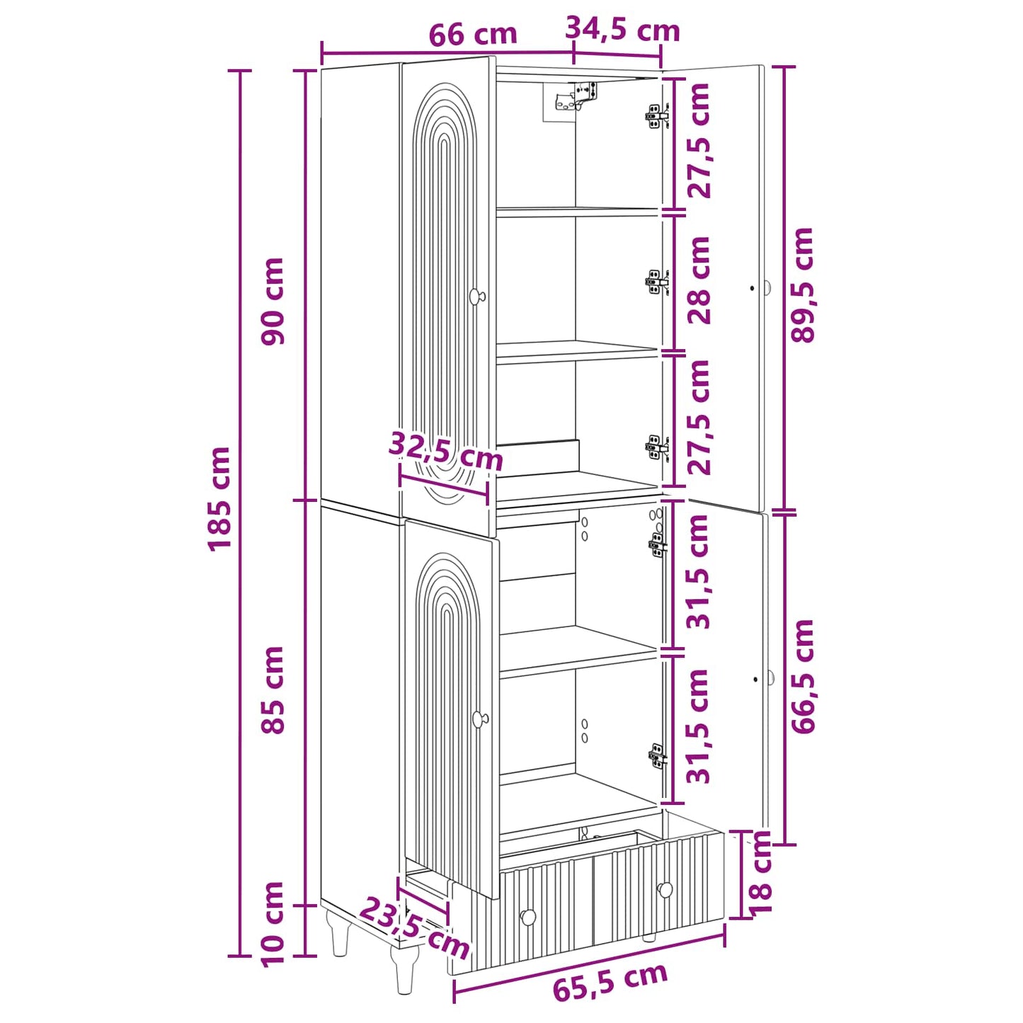 Cabinet Set 2 pcs Engineered Wood