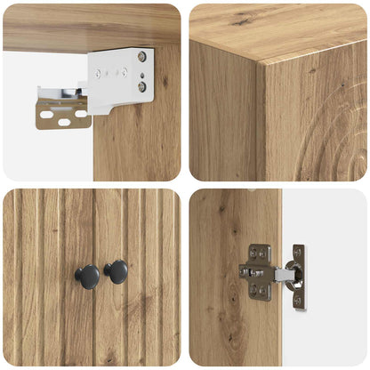 Cabinet Set 2 pcs 66 x 34.5 x 95 cm Engineered Wood