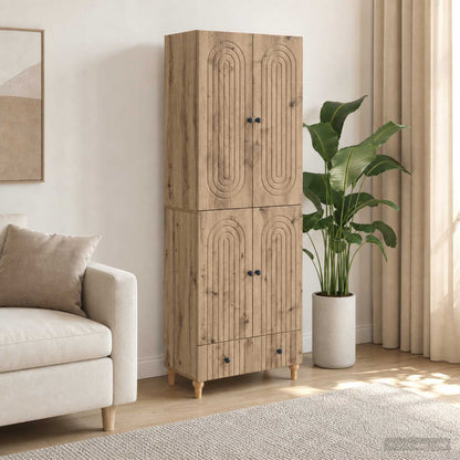 Cabinet Set 2 pcs 66 x 34.5 x 95 cm Engineered Wood