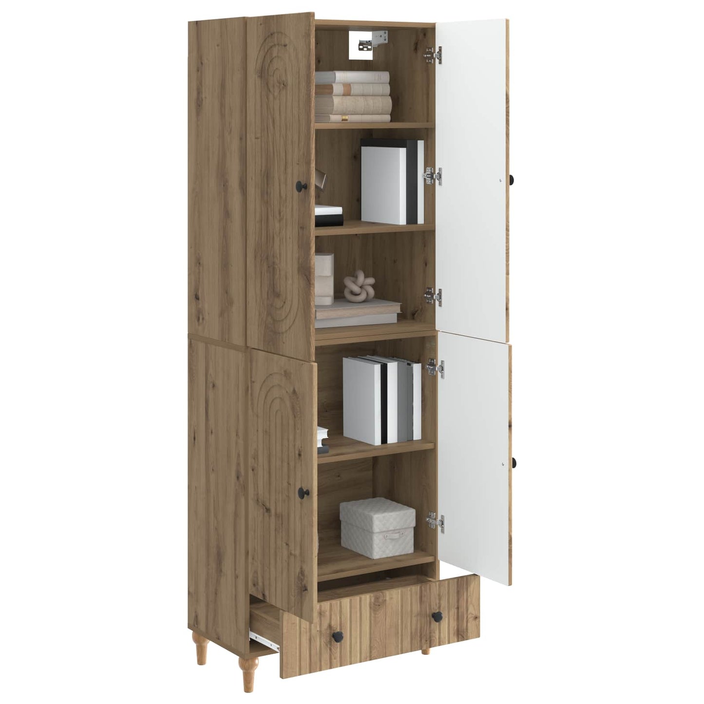 Cabinet Set 2 pcs 66 x 34.5 x 95 cm Engineered Wood