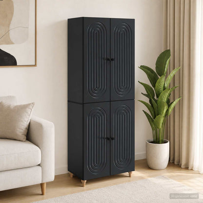 Cabinet Set 2 pcs 66 x 34.5 x 90 cm Engineered Wood