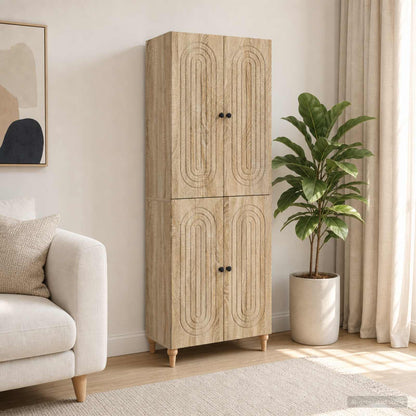 Cabinet Set 2 pcs Engineered Wood