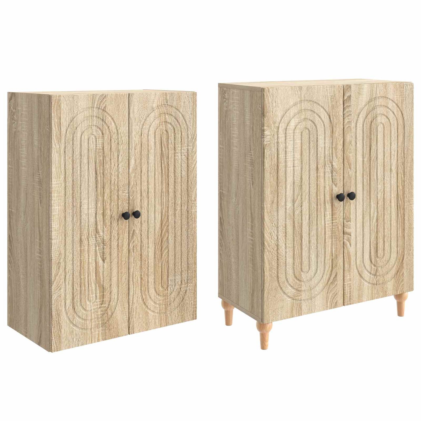 Cabinet Set 2 pcs Engineered Wood