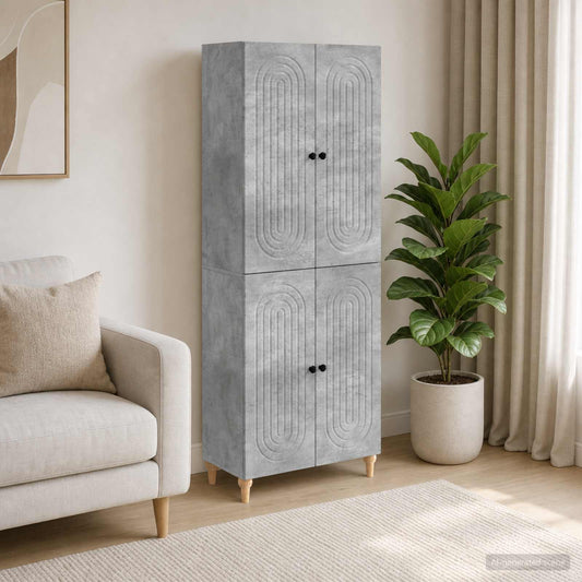 Cabinet Set 2 pcs 66 x 34.5 x 90 cm Engineered Wood