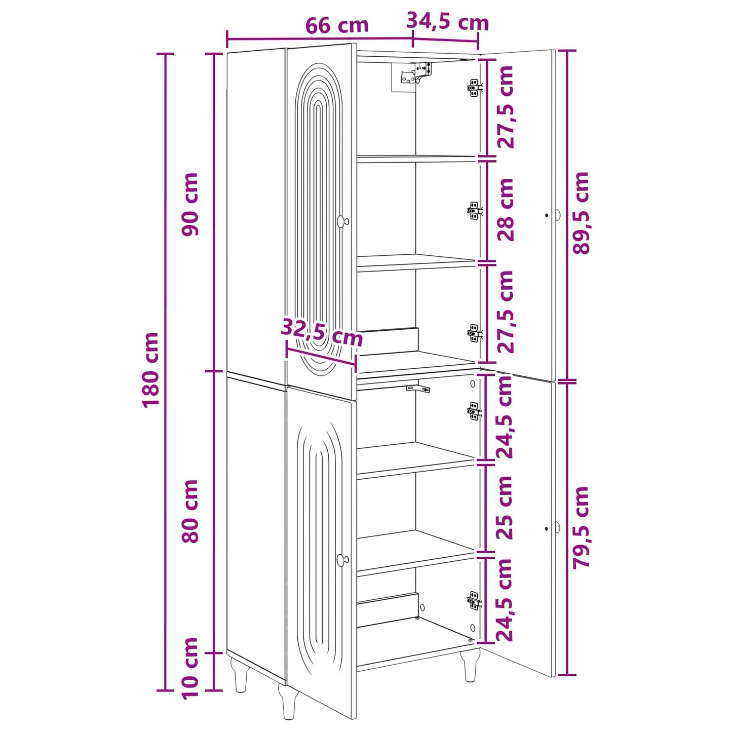 Cabinet Set 2 pcs Engineered Wood