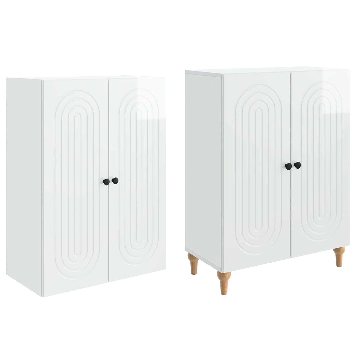 Cabinet Set 2 pcs 66 x 34.5 x 90 cm Engineered Wood
