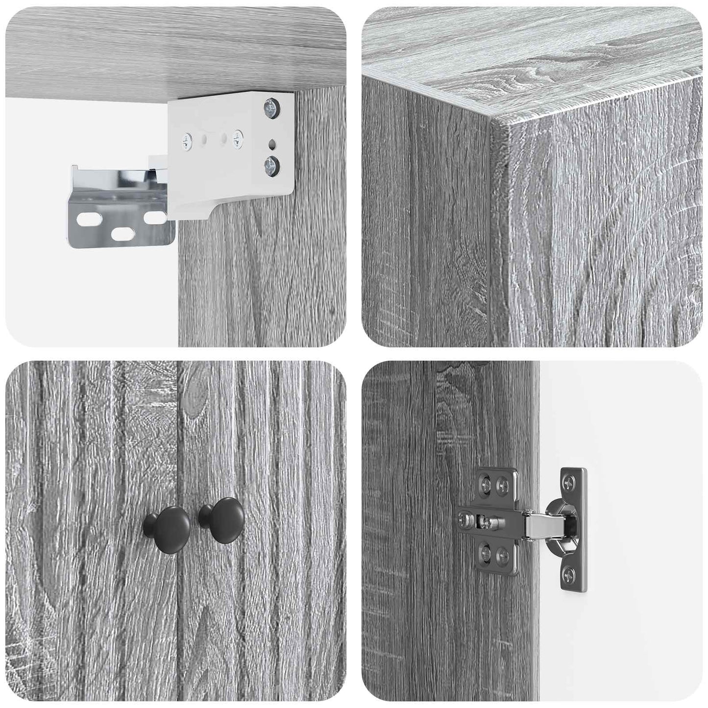Cabinet Set 2 pcs Engineered Wood