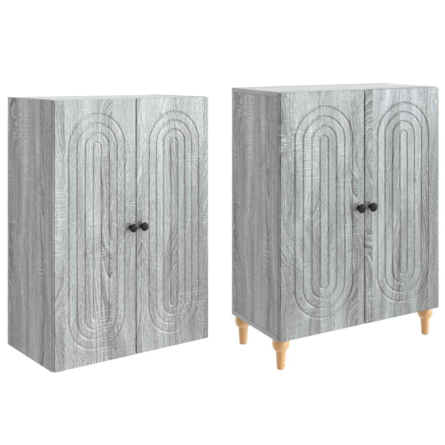 Cabinet Set 2 pcs Engineered Wood