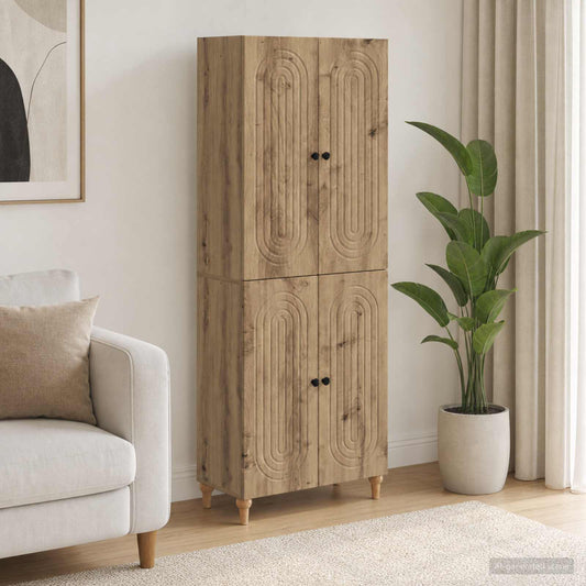 Cabinet Set 2 pcs Engineered Wood