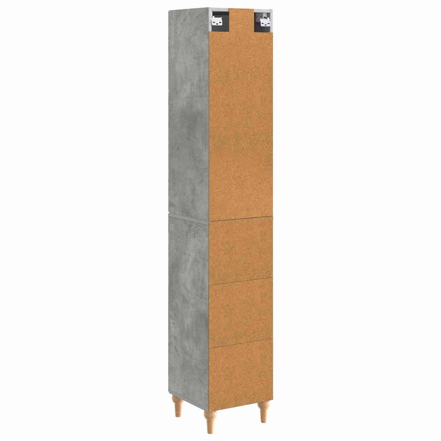 Cabinet Set 2 pcs Concrete Grey Engineered Wood