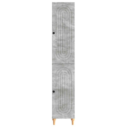 Cabinet Set 2 pcs Concrete Grey Engineered Wood