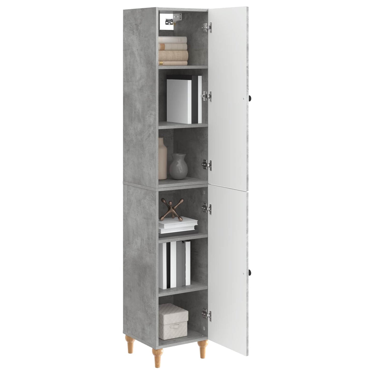 Cabinet Set 2 pcs Concrete Grey Engineered Wood